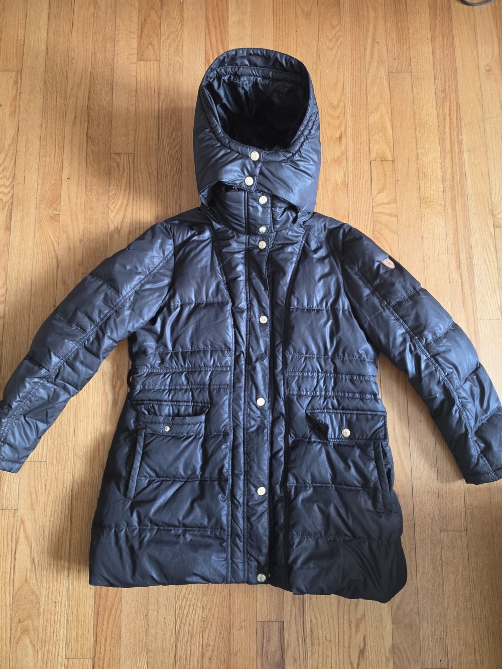 Vince Camuto Hooded Quilted Puffer Coat Black Sz XXL